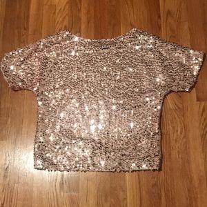 Sequin Short Sleeve Shirt